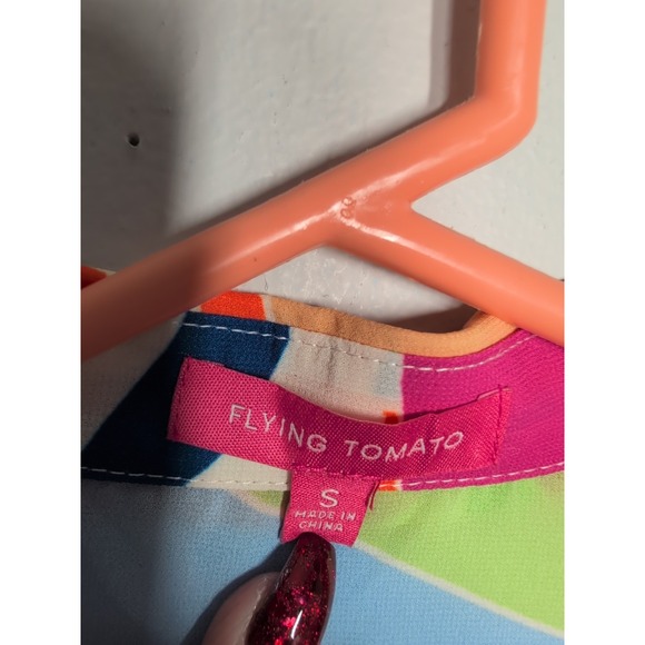 Flying Tomato Button Up Top Paisley‎ Long Sleeve Women Size S - Picture 5 of 8